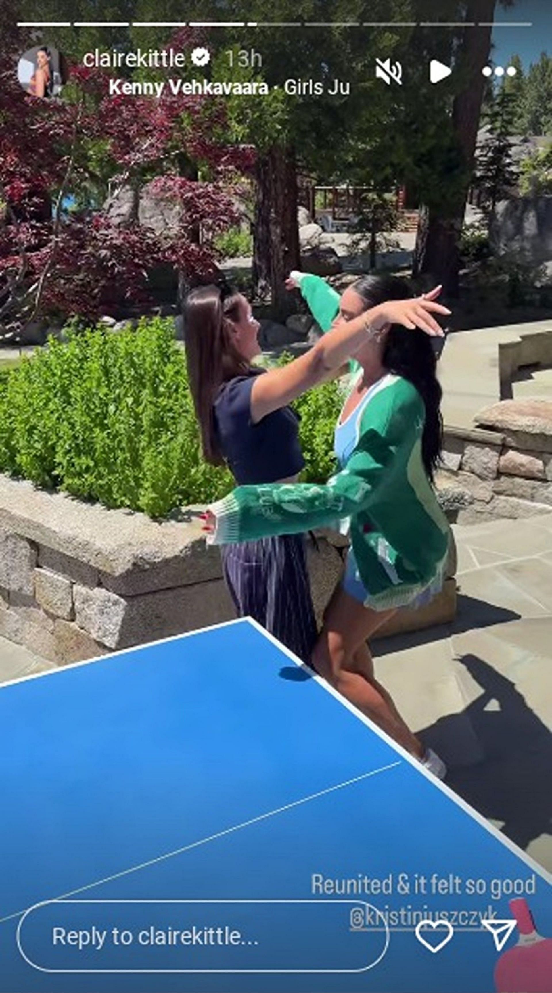 George Kittle’s wife shares adorable “reunited” video with Kyle Juszczyk’s wife /@clairekittle